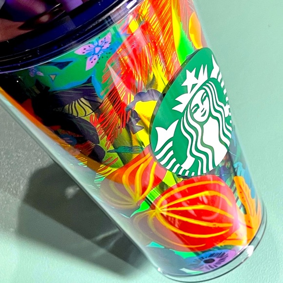 SALE‼️NEW✨Starbucks 2022 Summer🌴Tropical Floral Forest Dreamscape Grande Tumblr - Picture 2 of 9